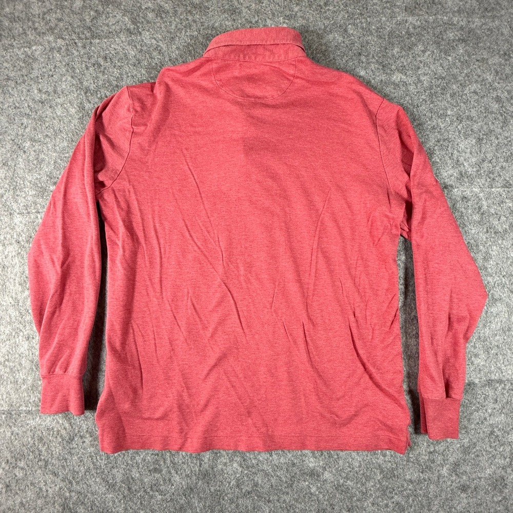 Polo Ralph Lauren Polo Shirt Mens Small Red Long Sleeve Classic Fit Heathered - Picture 8 of 8
